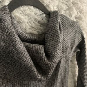 Off-Shoulder Silky Sweater